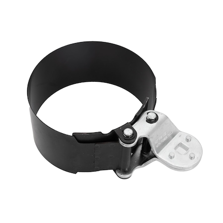 Steelman 5-5/32'' - 5-21/32'' Heavy Duty Oil Filter Strap Wrench with 1/2'' Square Drive, Black 61251